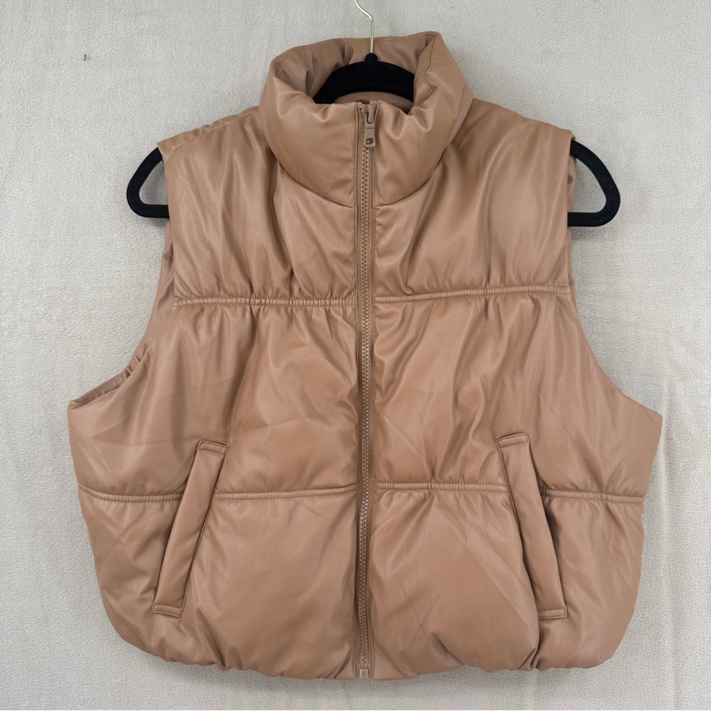 Love Tree Camel Puffer Vest